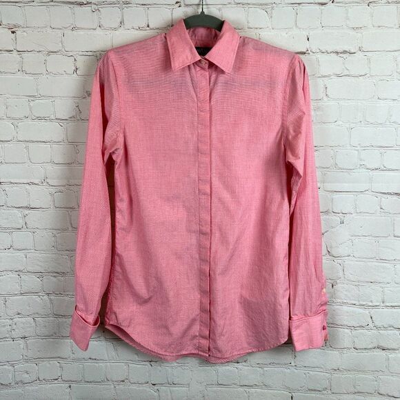 Ralph Lauren Black Label Tops - RALPH LAUREN Collection Classics cotton pink button down shirt top blouse size 2